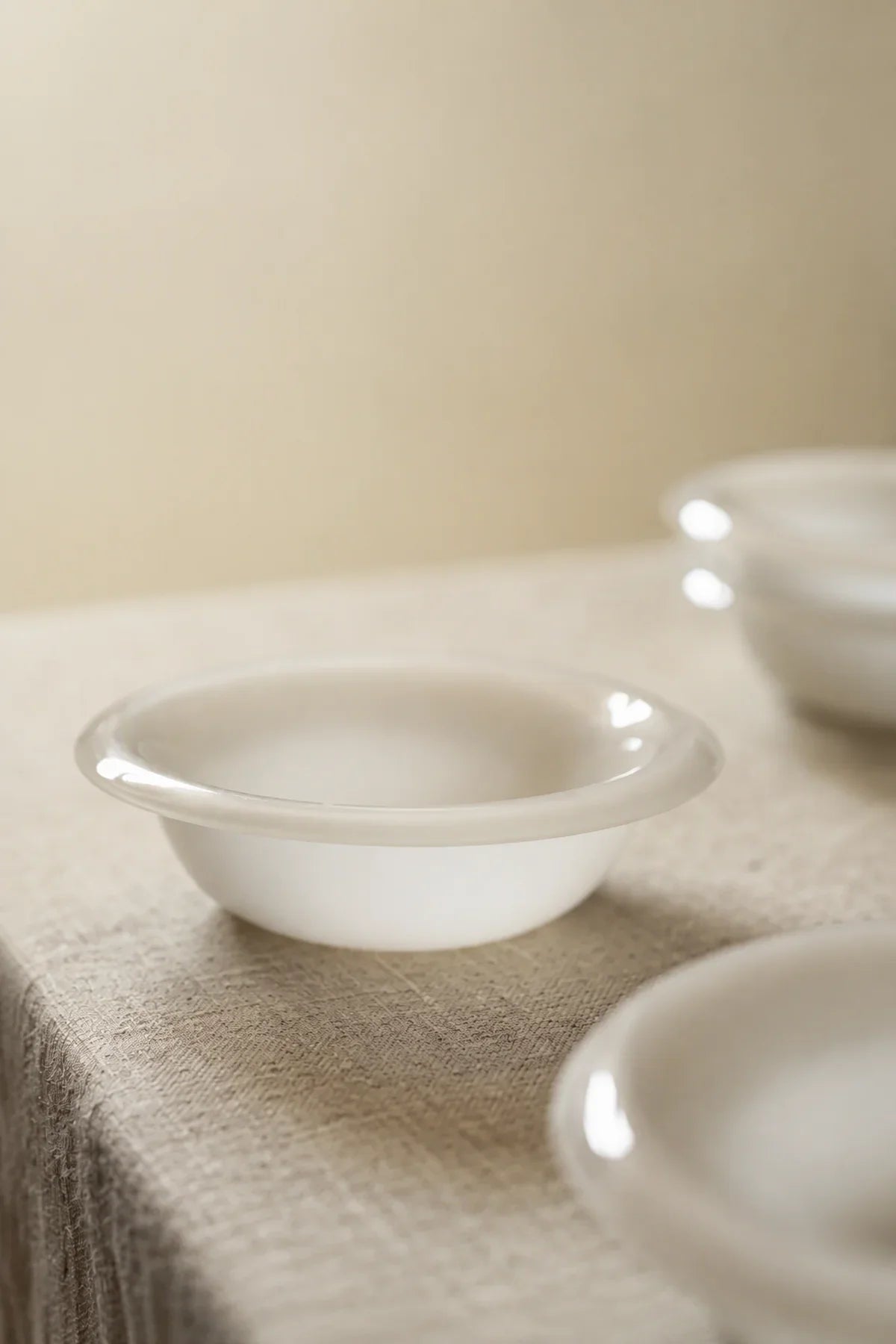 Moonlit Table Milky White Glass Dinnerware Set