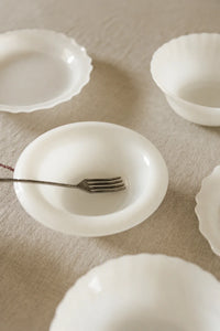 Moonlit Table Milky White Glass Dinnerware Set