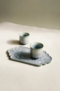 Frost Garden Blue-Green Ceramic Tea Set