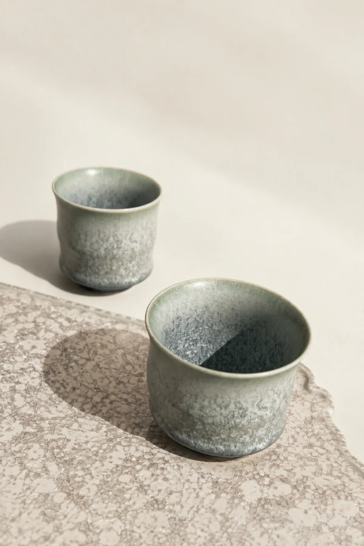 Frost Garden Blue-Green Ceramic Tea Set