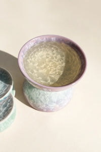 Frost Bloom Lavender-Blue Ceramic Tea Set