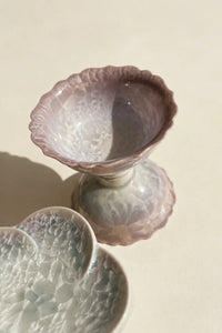 Frost Bloom Lavender-Blue Ceramic Tea Set