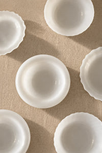 Moonlit Table Milky White Glass Dinnerware Set