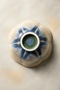 Frost Bloom Blue-Cream Ceramic Serving Bowl