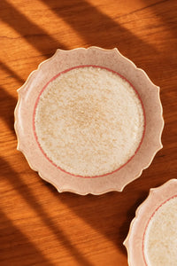 Petal Frost Blush Ceramic Dessert Plate