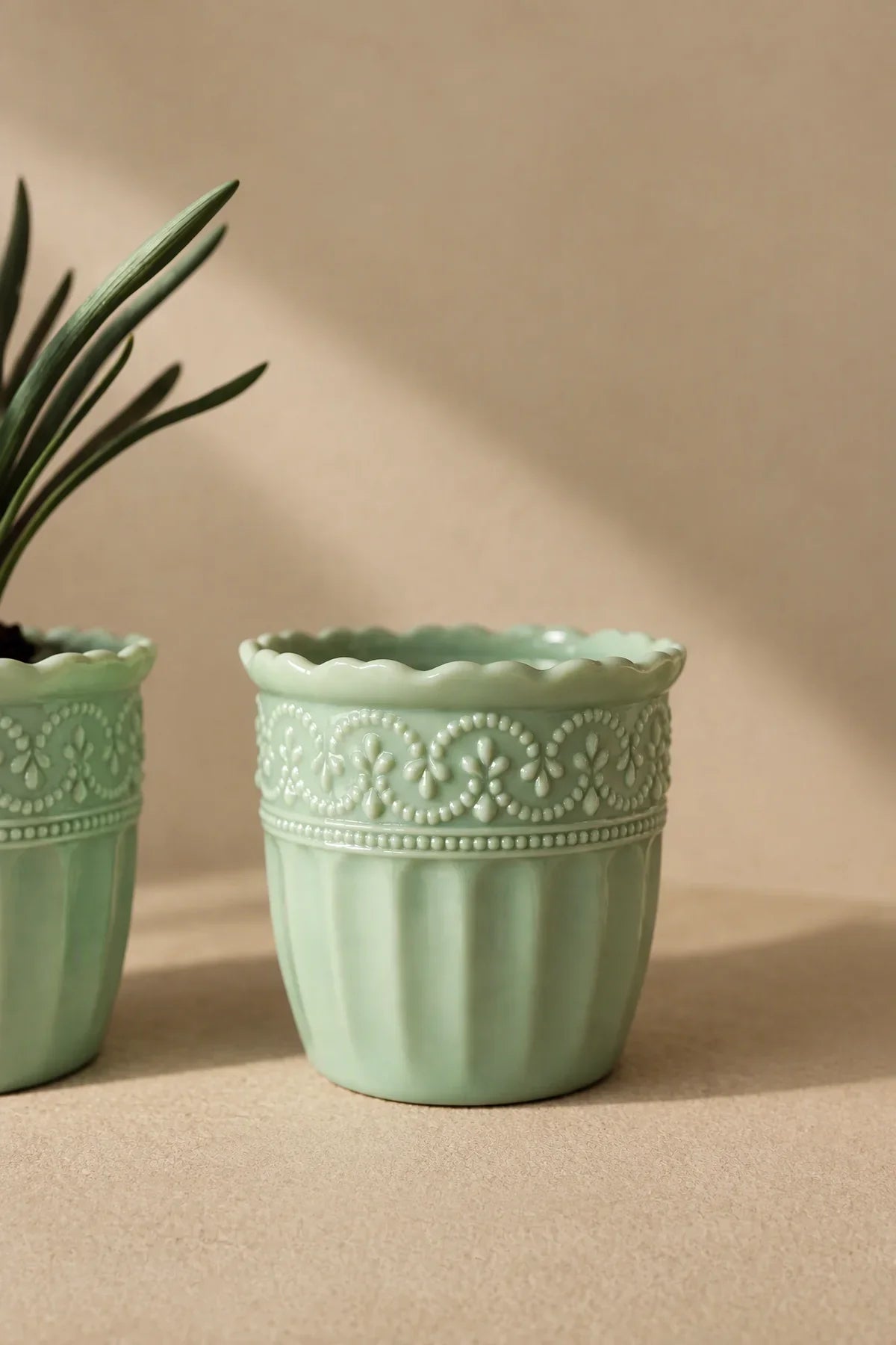 Garden Border Mint Glass Cup