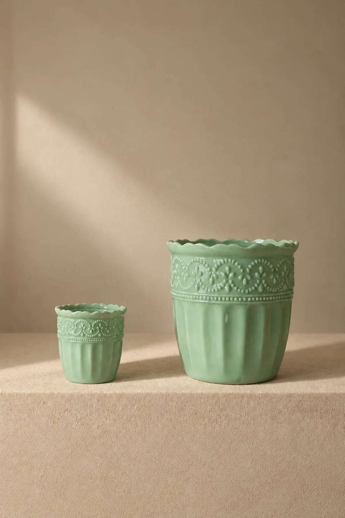Garden Border Mint Glass Cup