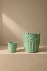 Garden Border Mint Glass Cup