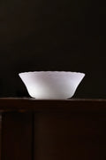 Petal Tide Blush Frosted Glass Dessert Bowl