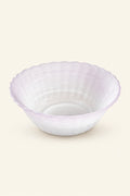 Petal Tide Blush Frosted Glass Dessert Bowl