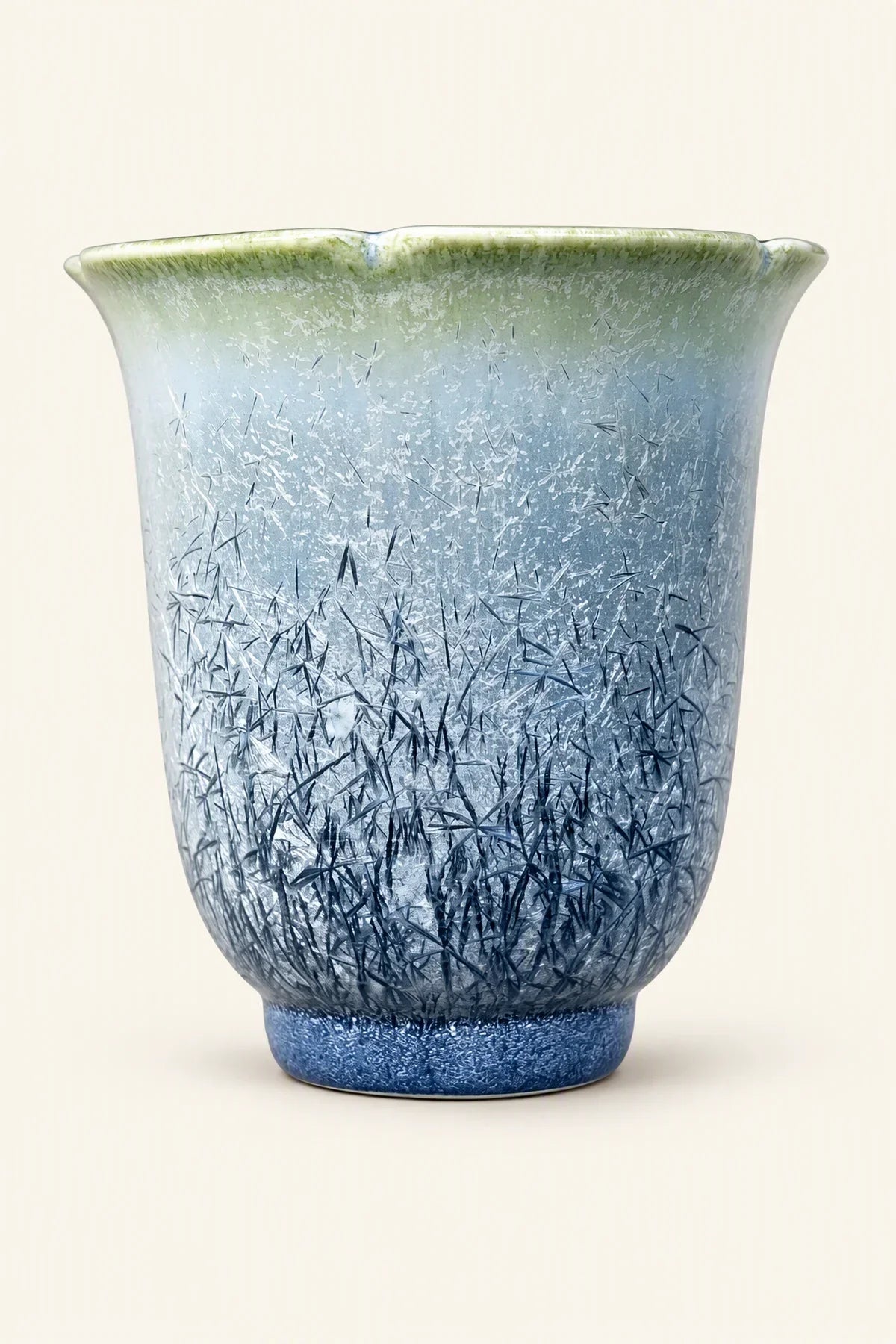 Frost Garden Blue-Green Ceramic Tea Cup