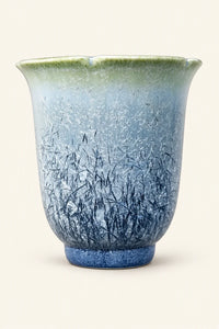 Frost Garden Blue-Green Ceramic Tea Cup