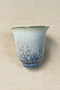 Frost Garden Blue-Green Ceramic Tea Cup