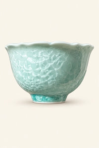 Frost Bloom Mint Ceramic Tea Cup