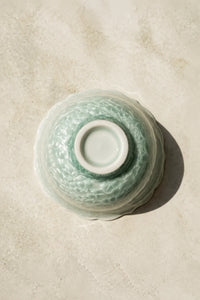 Frost Bloom Mint Ceramic Tea Cup