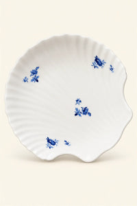 Tide Garden Blue-on-Ivory Ceramic Serving Bowl