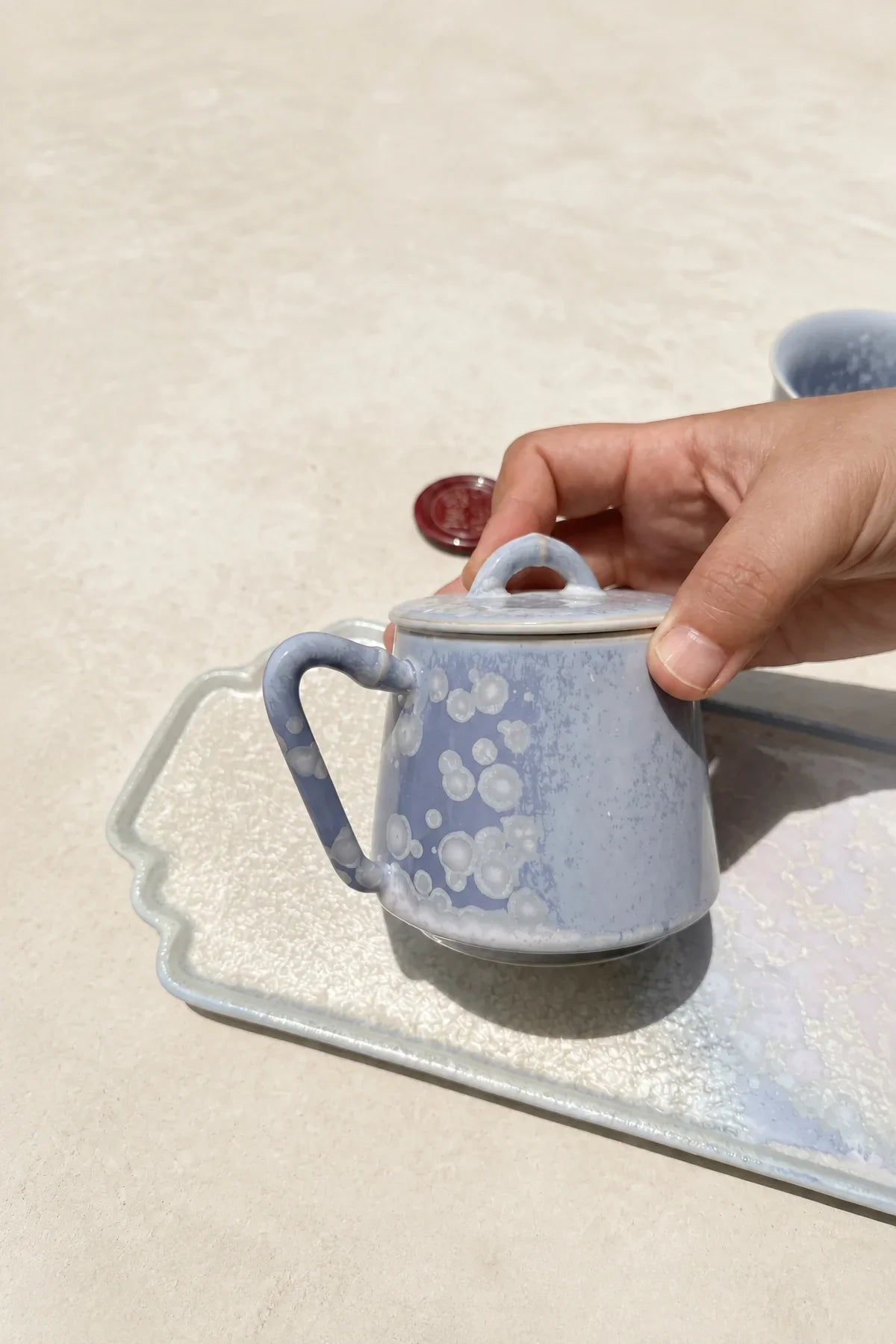Moonlit Bloom Periwinkle Ceramic Tea Set