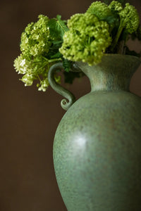 Garden Amphora Moss Green Glass Flower Vase