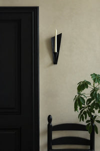 Shadow Play Black Ceramic Candle Holder