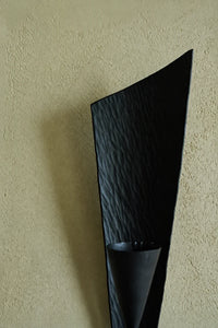 Shadow Play Black Ceramic Candle Holder