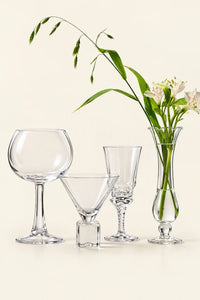 Moonlit Geometry Clear Glass Drinkware Set