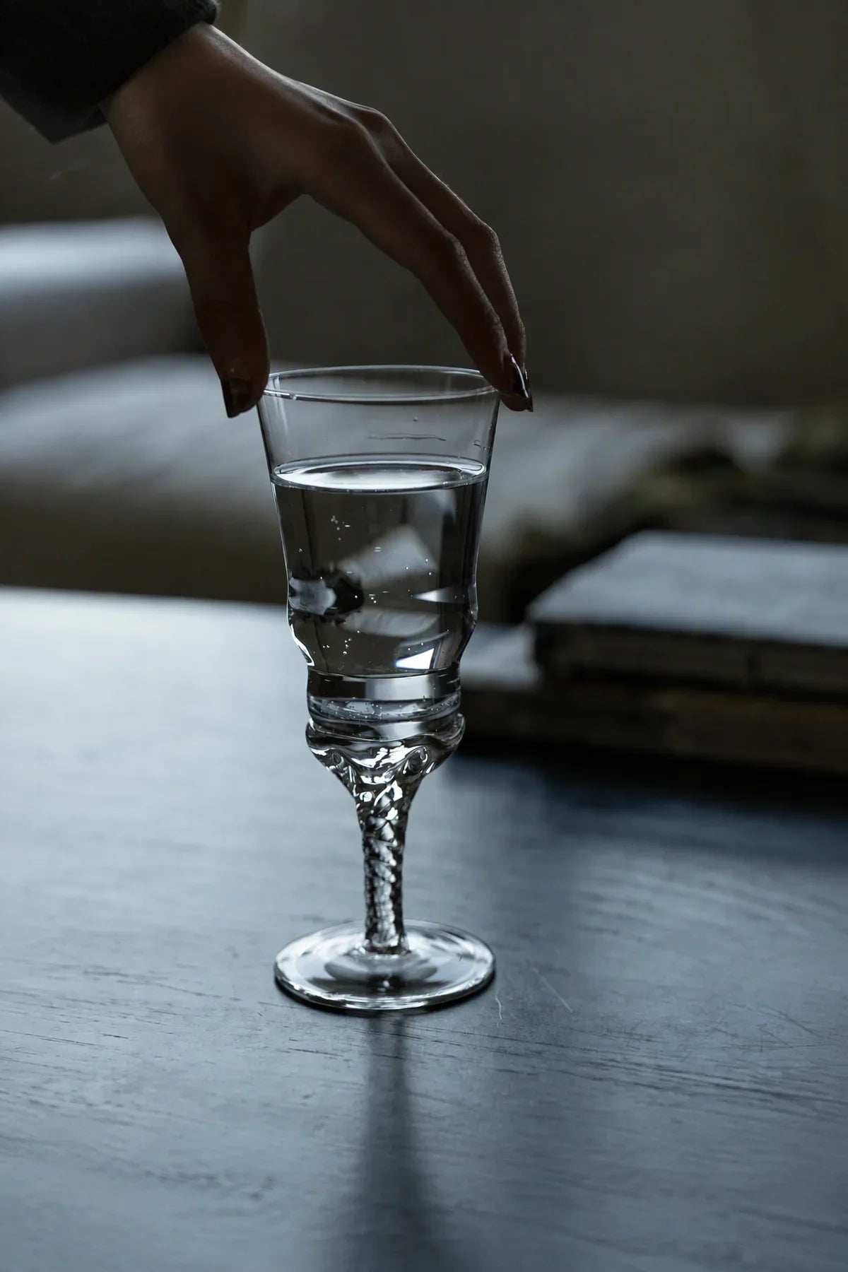 Moonlit Geometry Clear Glass Drinkware Set