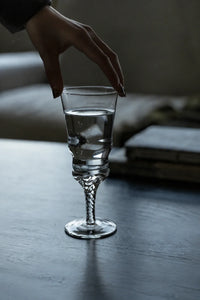 Moonlit Geometry Clear Glass Drinkware Set