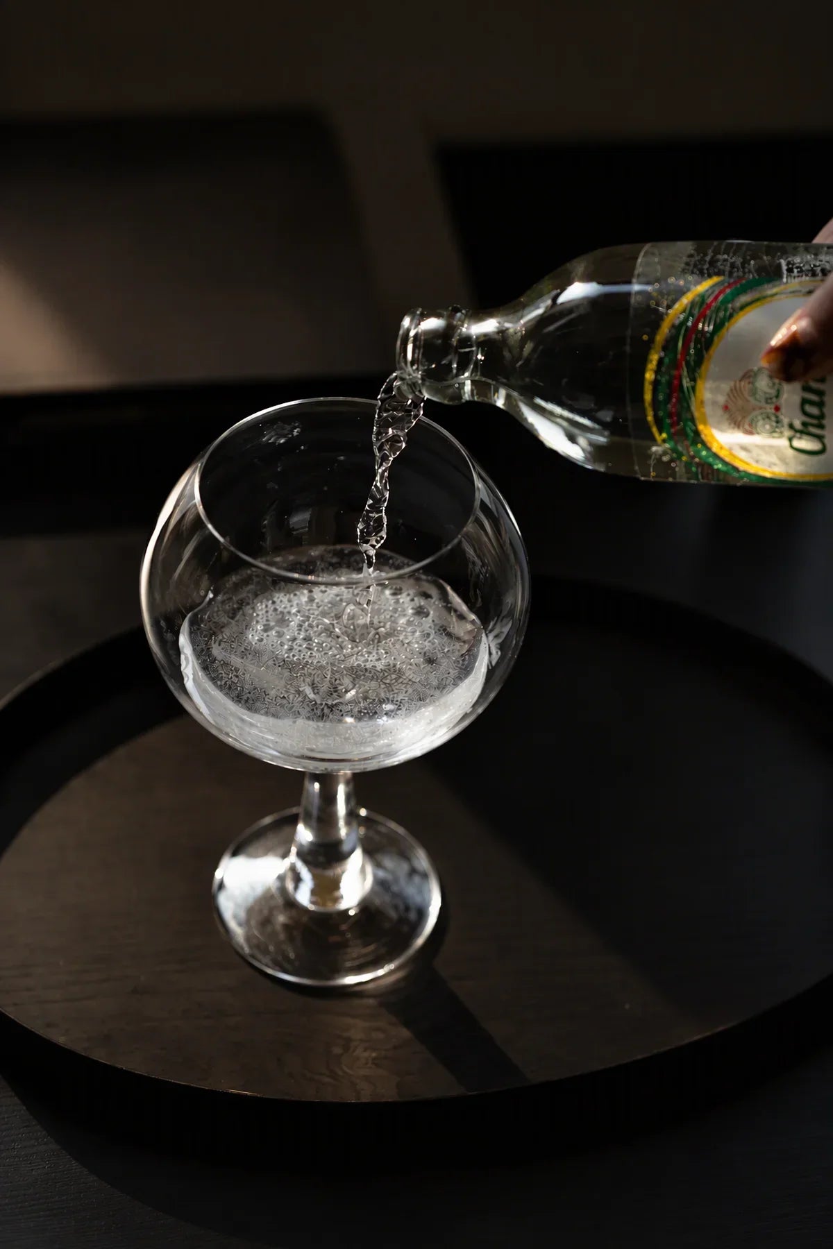 Moonlit Geometry Clear Glass Drinkware Set