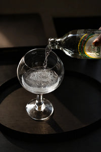 Moonlit Geometry Clear Glass Drinkware Set