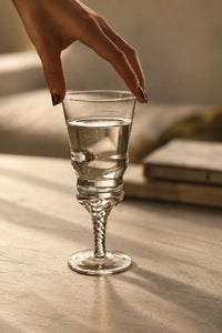 Moonlit Geometry Clear Glass Drinkware Set