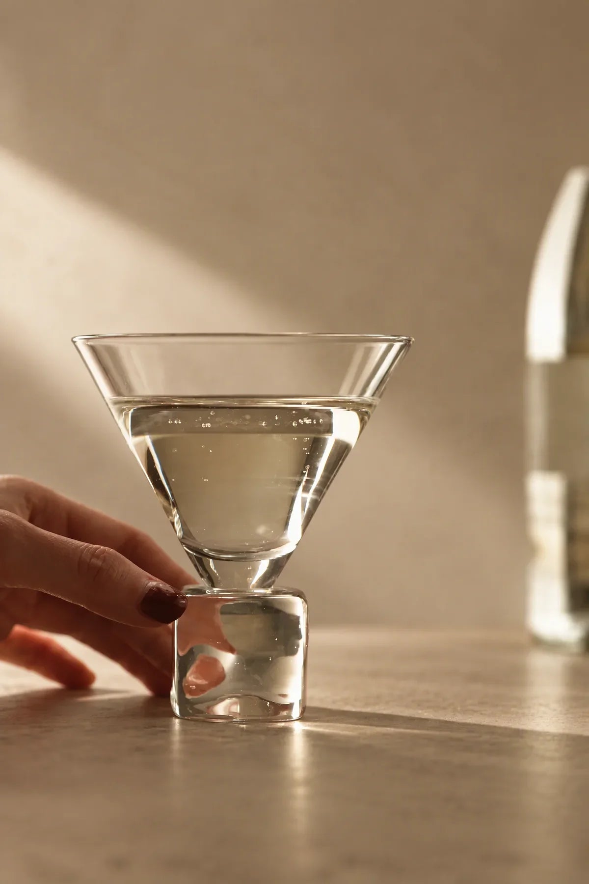 Moonlit Geometry Clear Glass Drinkware Set