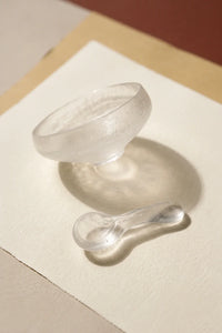 Moon Ice Frosted Glass Spoon