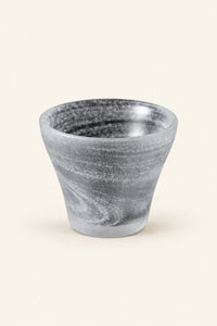 Moonlit Current Frosted White Glass Cup