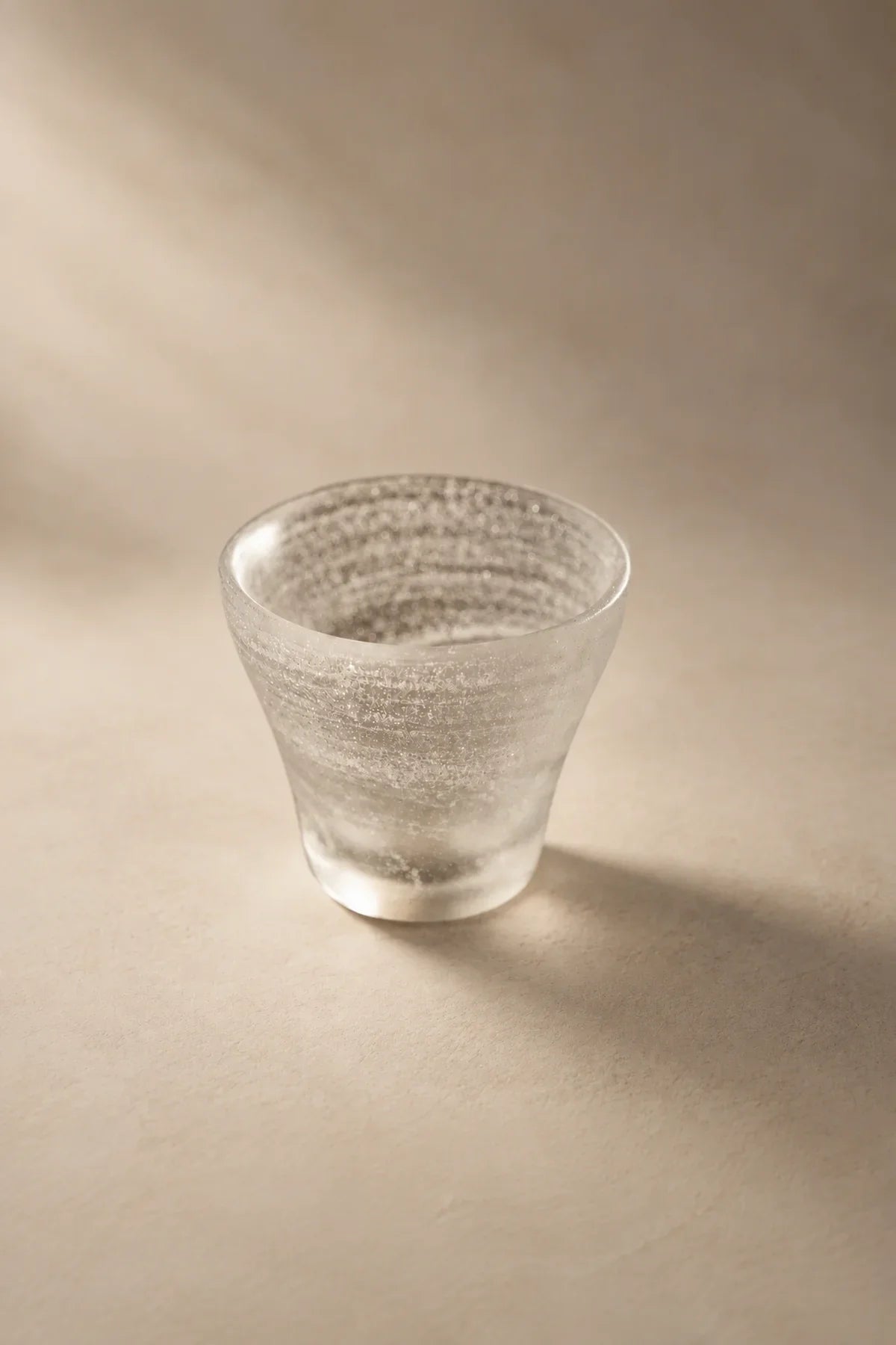 Moonlit Current Frosted White Glass Cup