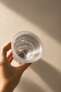 Moonlit Current Frosted White Glass Cup
