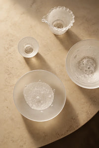 Snowmelt Frosted Clear Glass Tea Set
