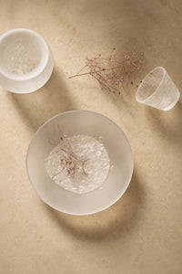 Snowmelt Frosted Clear Glass Tea Set