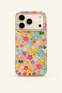 Garden Party Glitter Resin Phone Case