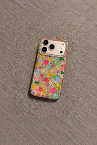 Garden Party Glitter Resin Phone Case