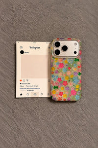 Garden Party Glitter Resin Phone Case