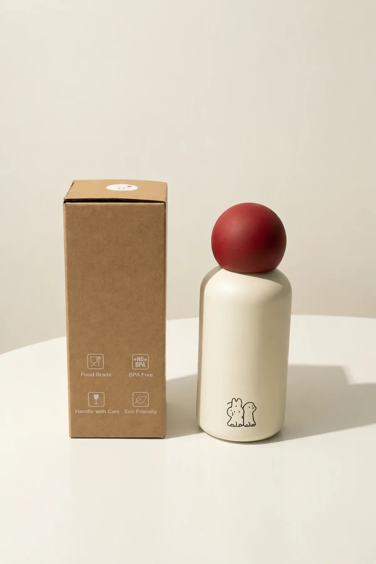 Studio Picnic Cream Stainless-Steel Water Bottle