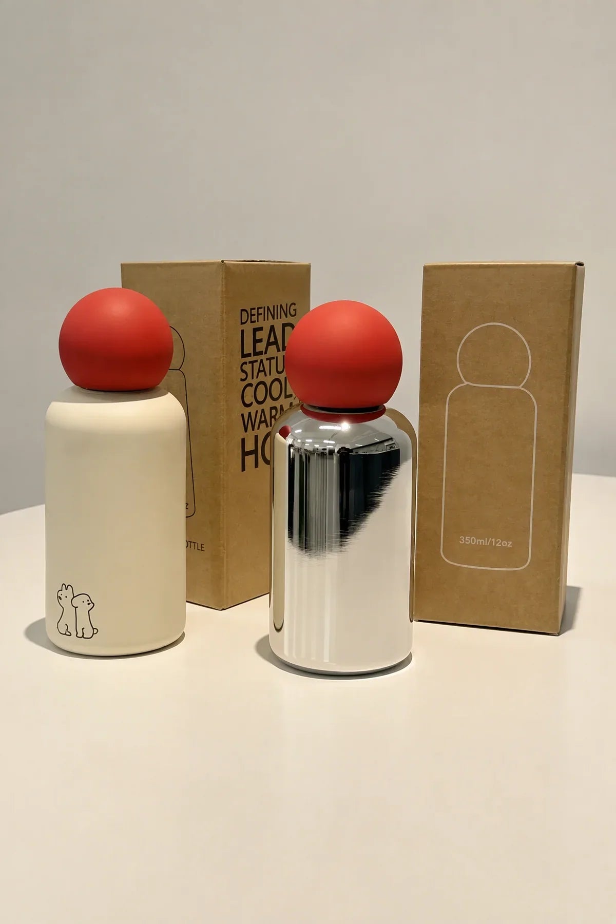 Studio Picnic Cream Stainless-Steel Water Bottle