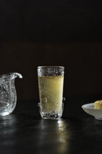 Rain Study Clear Glass Pitcher and Cup Set
