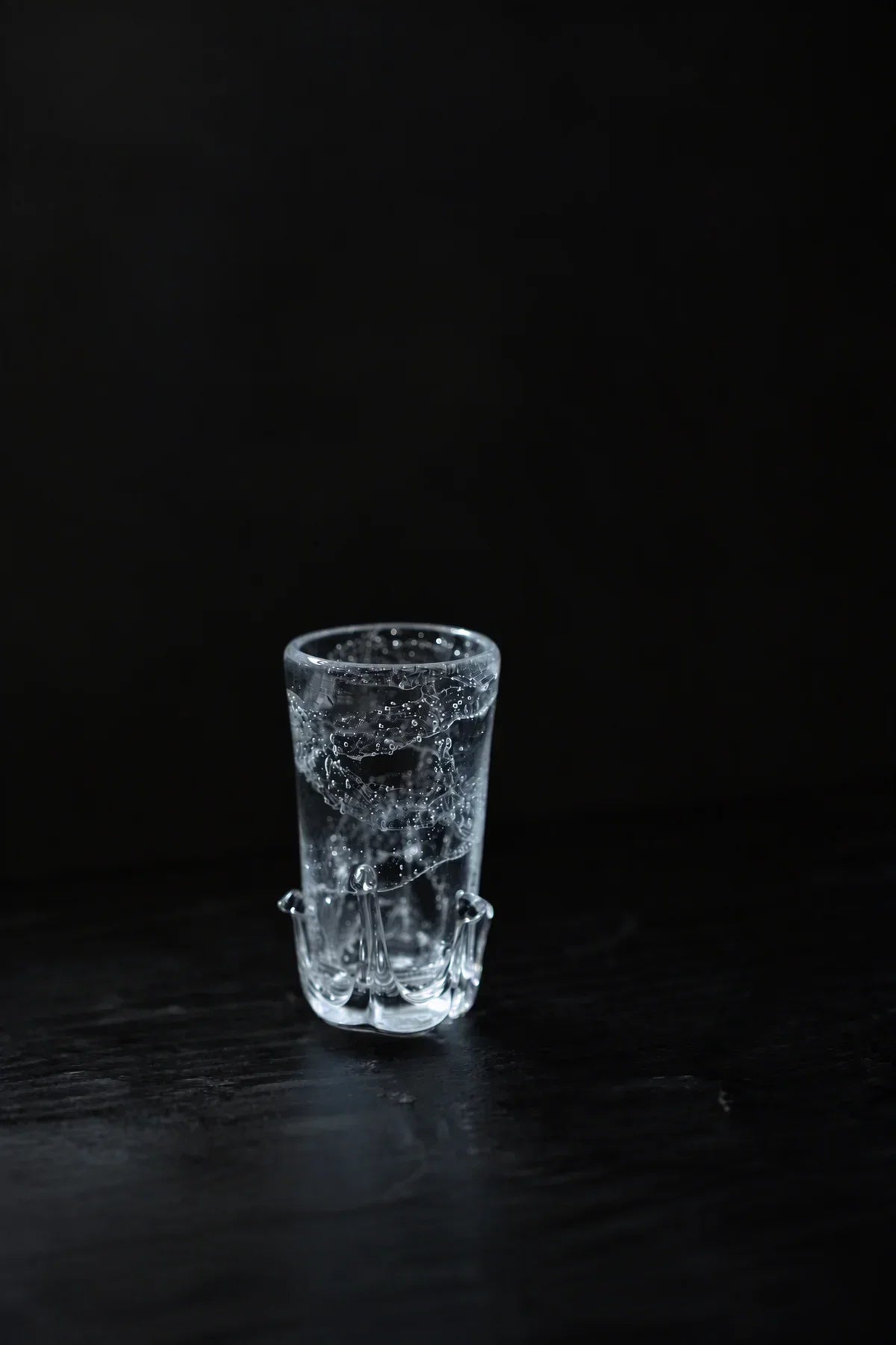 Rain Study Clear Glass Pitcher and Cup Set