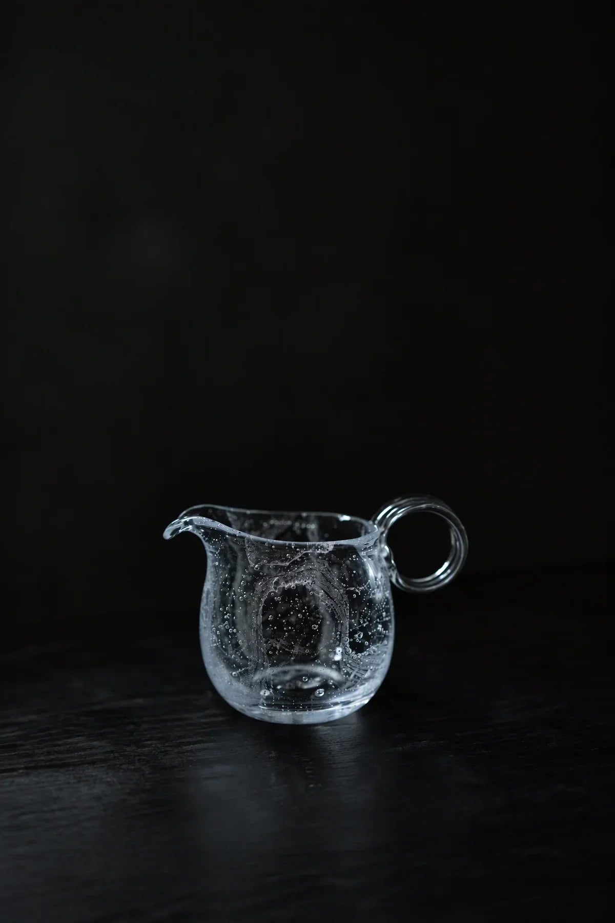 Rain Study Clear Glass Pitcher and Cup Set