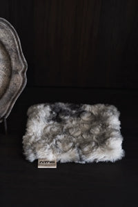 Winter Nest Grey Faux-Fur Coaster