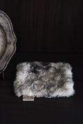 Winter Nest Grey Faux-Fur Coaster