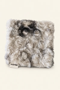 Winter Nest Grey Faux-Fur Coaster