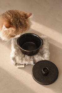 Winter Nest Grey Faux-Fur Coaster
