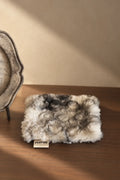 Winter Nest Grey Faux-Fur Coaster